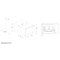 Micro ondes encastrable - CONTINENTAL EDISON - CEMO25GINE - Noir Inox L59,5 x...