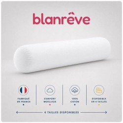 Traversin Coton - BLANREVE - 140 cm - Blanc