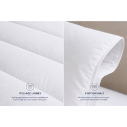 Couette Douceur Tempérée - BLANREVE - 100 % Polyester - 220 x 240 cm - Blanc