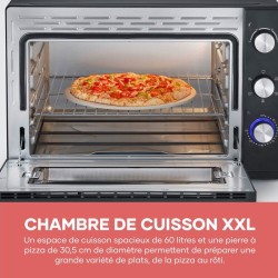 Four posable XXL a chaleur tournante SEVERIN - 60 L - 2 200 W - Tournebroche ...