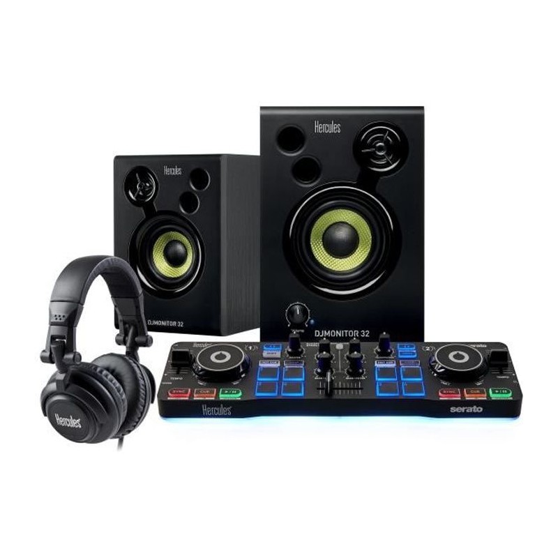 HERCULES DJ STARTER KIT - DJ Control Starlight + Enceintes DJ Monitor