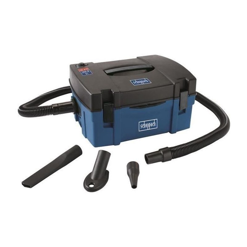 Aspirateur compact de chantier Scheppach - HD2P - Cuve polypropylene 5L - 1250W