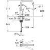 Mitigeur monocommande Evier - GROHE - Supersteel - Pivotant - Hauteur 310mm