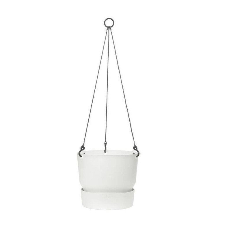 ELHO Pot de fleurs a suspendre Greenville - Ø 23,9 x H 20,3 cm - Extérieur - ...