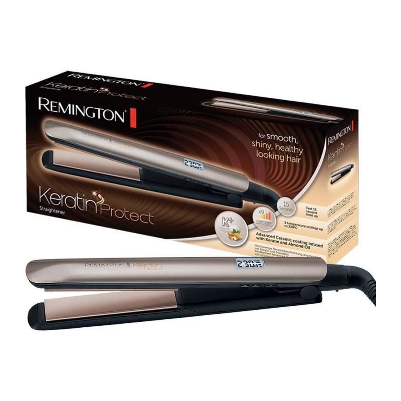 Remington S8540 Fer a lisser, Lisseur Keratin Protect, Plaques Flottantes Adv...