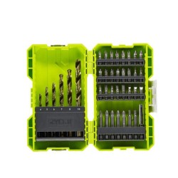 RYOBI - Coffret empilable 38 accessoires mixtes perçage - vissage : 6 forets ...