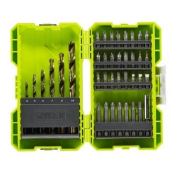 RYOBI - Coffret empilable 38 accessoires mixtes perçage - vissage : 6 forets ...