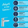 Mitigeur monocommande Lavabo GROHE Start - Taille S - limiteur de température...