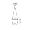 ELHO Pot de fleurs a suspendre Greenville - Ø 23,9 x H 20,3 cm - Extérieur - ...