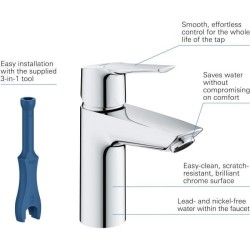 Mitigeur monocommande Lavabo GROHE Start - Taille S - limiteur de température...