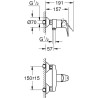 GROHE robinet douche monocommande Start Flow, montage mural, raccord fileté p...