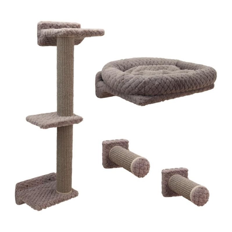Mur d'escalade pour chats - KERBL - MONTE ALPI - 8 pièces - Gris - Tour d'esc...