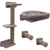 Mur d'escalade pour chats - KERBL - MONTE ALPI - 8 pièces - Gris - Tour d'esc...