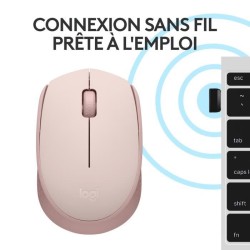 Souris - Sans Fil - Logitech - M171 - Rose - Ambidextre