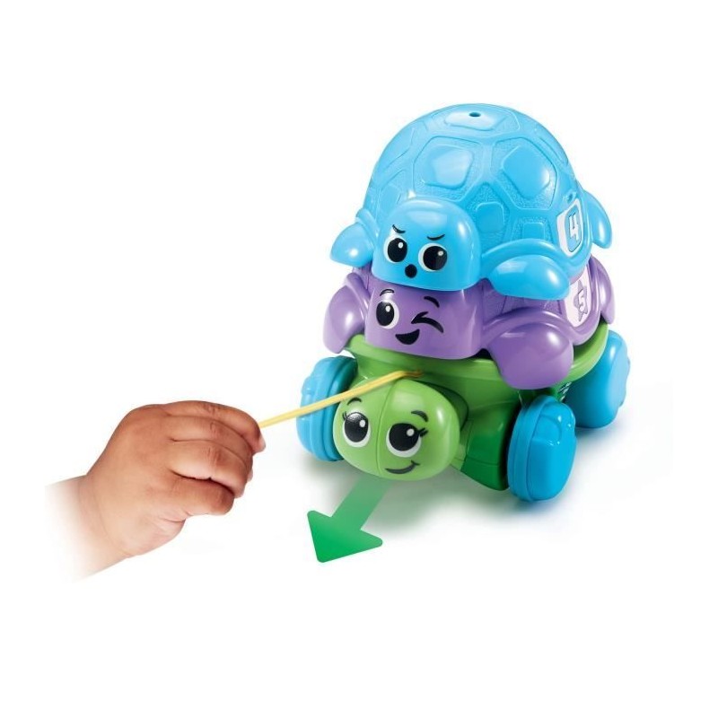VTECH-FAMILLE EMPILO TORTUE (PLASTIQUE REUTILISE)