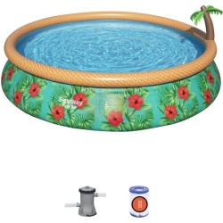 Kit Piscine hors sol autoportante BESTWAY - Fast Set - 457 x 84 cm - Ronde (L...