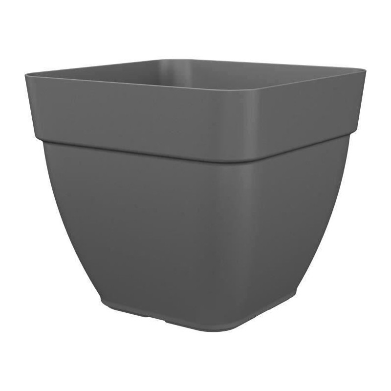 Pot de fleur CAPRI CAMPANA - Plastique - Anthracite - Carré - L 36,5 x P 33,5...