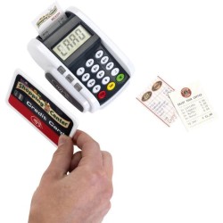 Terminal de paiement électronique avec carte bancaire et tickets de caisse - ...