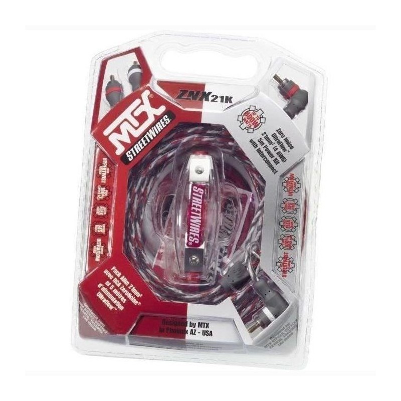 MTX ZNX21K Pack Alimentation 21mm² 5 metres d'alim 0,7m de masse câble RCA po...