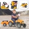 Tracteur a pédales FALK SuperBuilder - capot ouvrant et remorque - pour enfan...