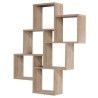 FMD Etagere Murale avec 8 Compartiments Couleur Chene Tablette Salon Rangemen...