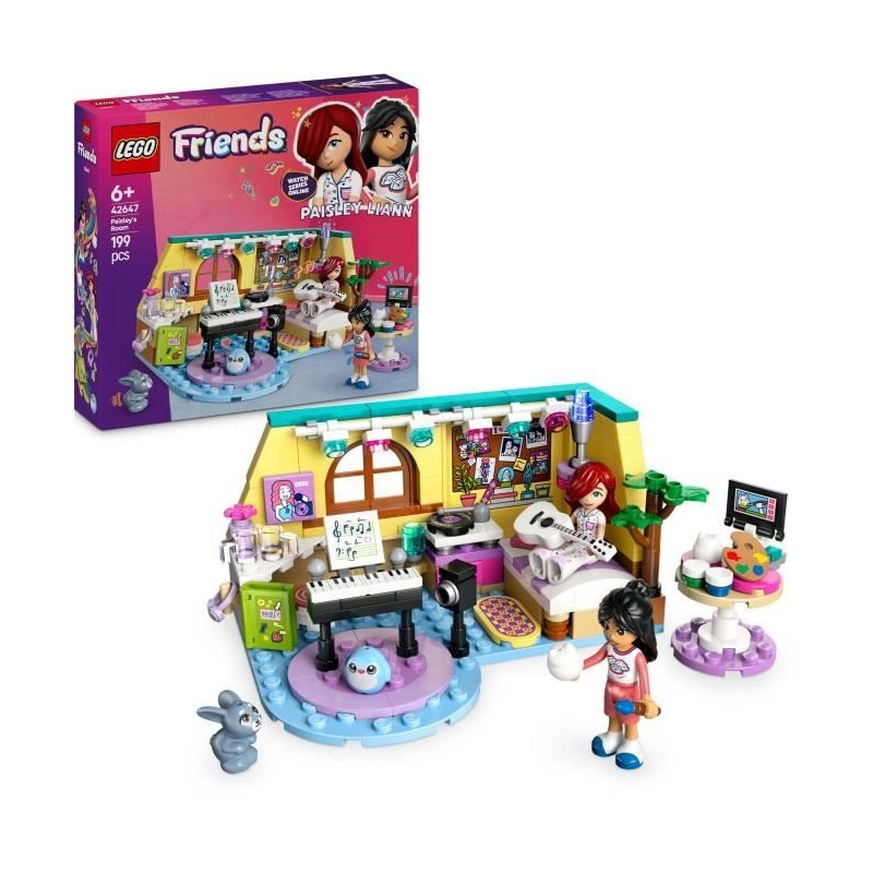 LEGO Friends 42647 La chambre de Paisley - Jouet interactif pour enfants de 6...