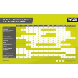 RYOBI Coupe-bordures / dresse-bordures 350 W - Ø coupe 25 cm - Ø fil 2 x 1,5 ...