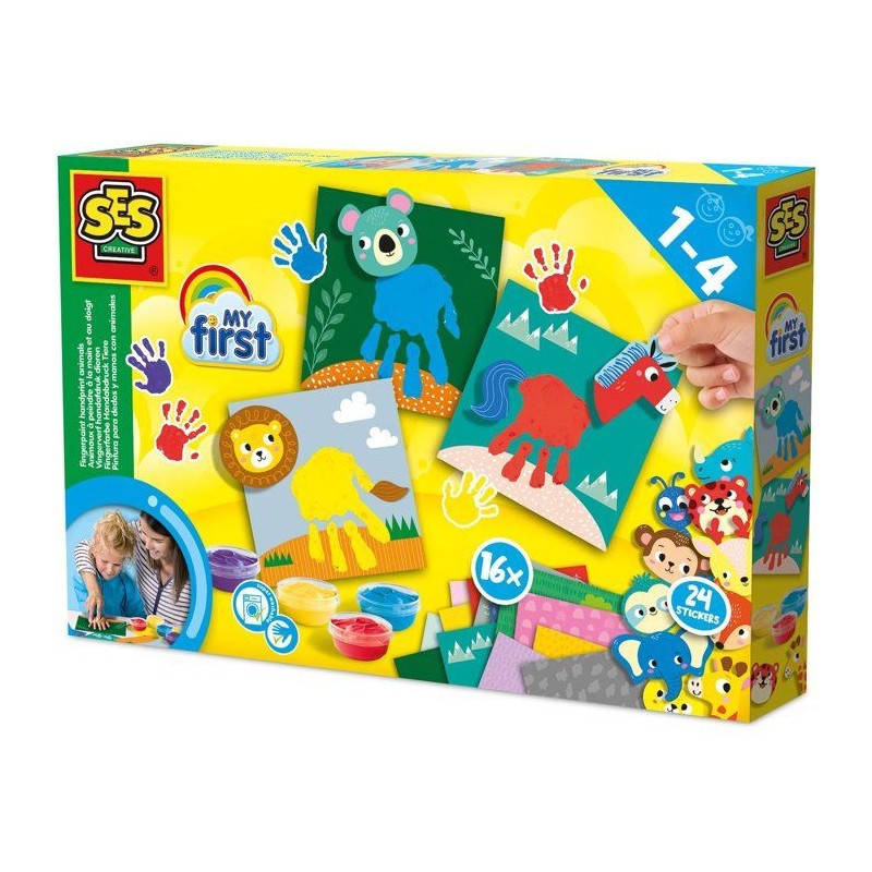 Animaux a peindre a la main et au doigt - SES CREATIVE - My first -