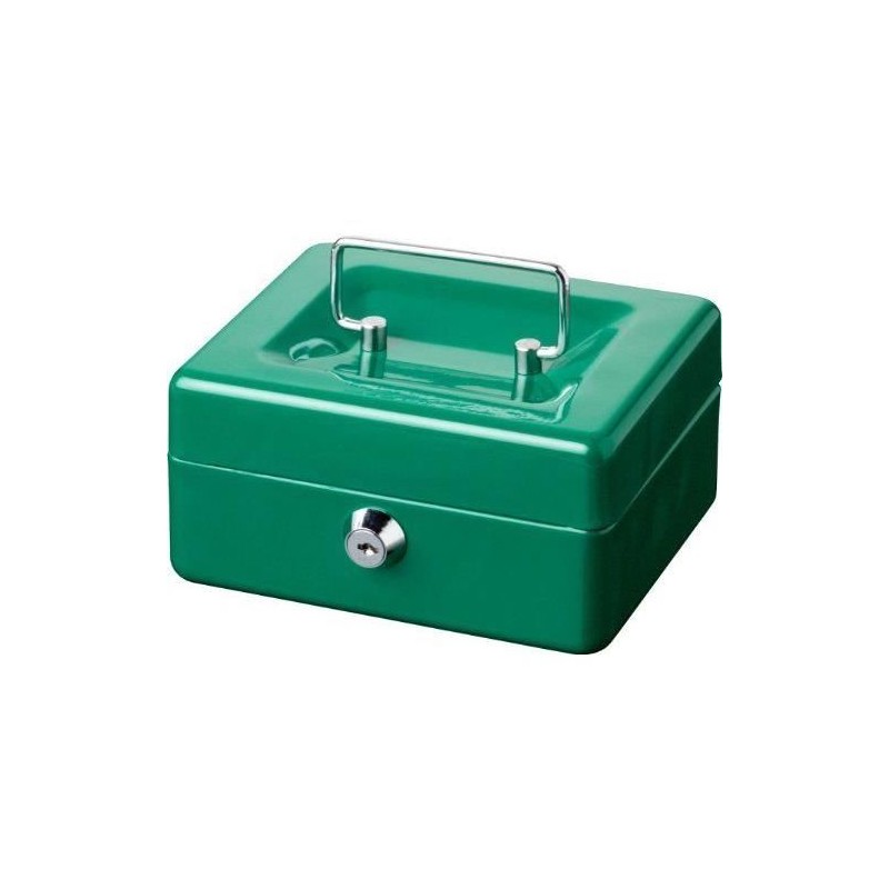 Caissette a monnaie - BURG WACHTER - Money 5015 Green - Ouverture a clé, acie...