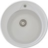 STRADOUR Evier a encastrer RONDA, en SMC BLANC UNI - 17,  1 bac, dim. Ø 49 cm...
