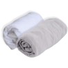 DOMIVA Drap housse + Alese Uni - 100% Coton - Traité Sanitized - Perle - 60 x...
