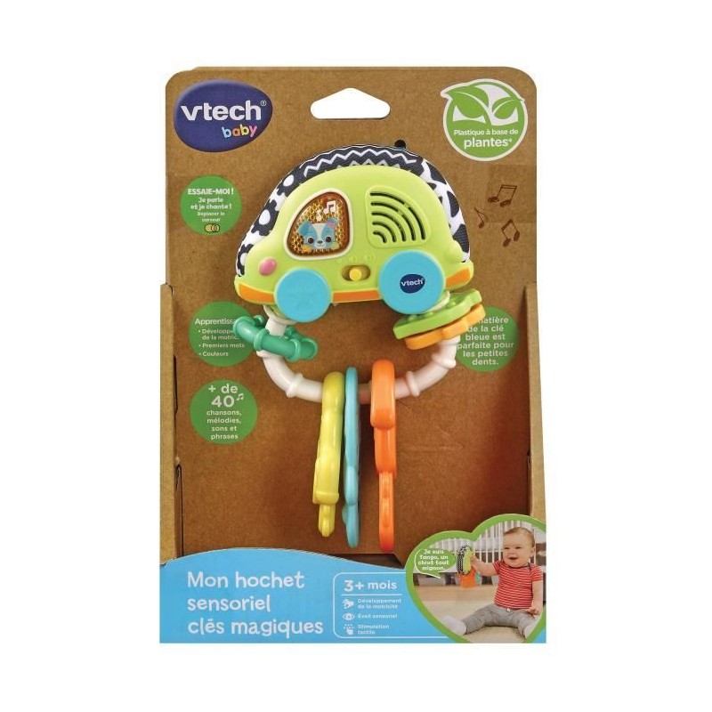 Hochet Sensoriel Clés Magiques Vtech Baby en bioplastique