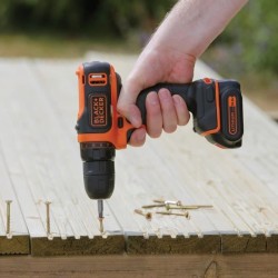 Kit visseuse sans fil - 12V - BLACK+DECKER - BDCDD12KB-QW - 2 batteries - cha...