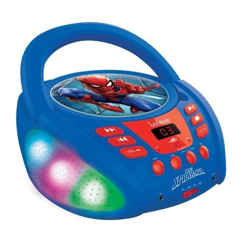 Lecteur CD Bluetooth Spider-Man avec Effets Lumineux