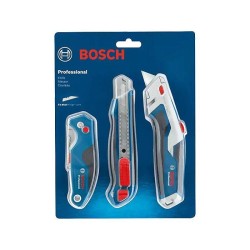 Set de 3 cutters BOSCH Professional - Pliant, 18 mm et a moquette rétractable...