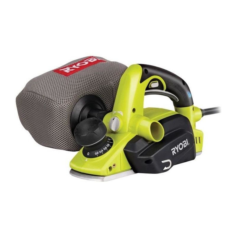 RYOBI - Rabot 600 W - largeur 82 mm - profondeur 1,5 mm - feuillure de 0-8 mm...