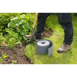 Bordure de jardin - NATURE - Gris - PE recyclé, épaisseur 3 mm - H15 cm x 10 ...
