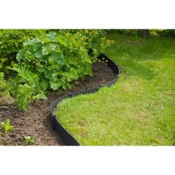 Bordure de jardin - NATURE - Noir - PE recyclé, épaisseur 3 mm - H7,5 cm x 10...