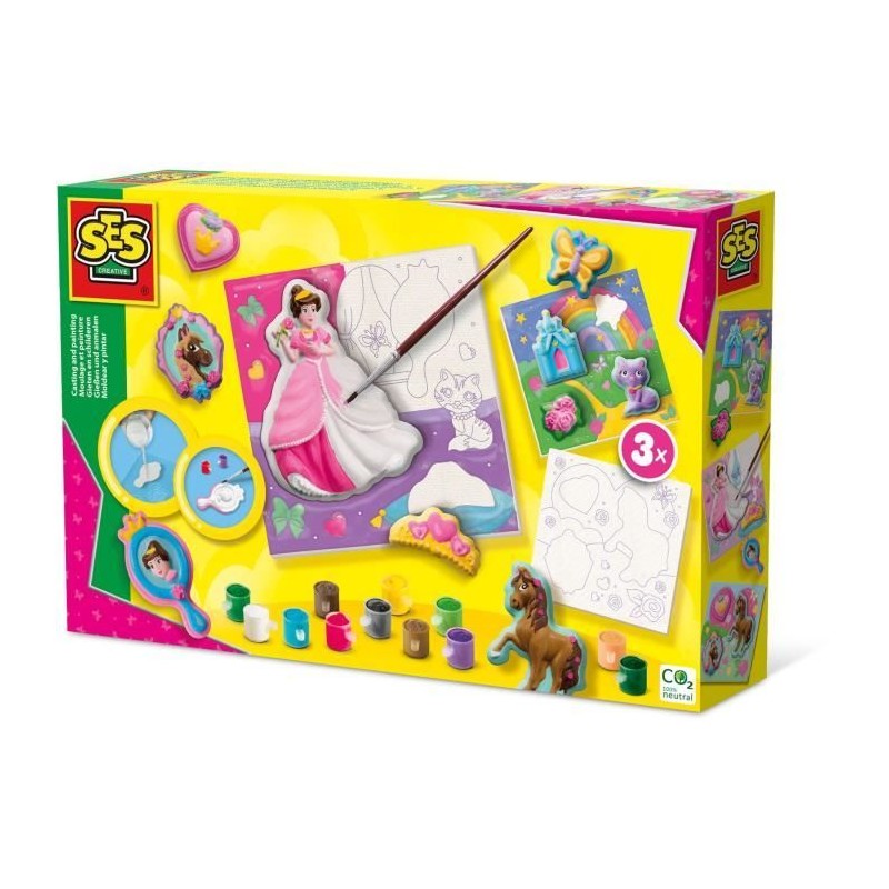 Moulage et peinture - Toiles pour peindre des princesses 3x - Loisirs