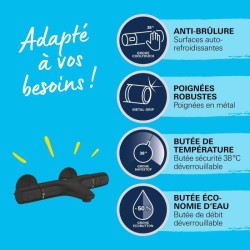 Mitigeur thermostatique bain/douche - GROHE Precision Trend - 1022162432 - No...