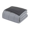 HUDSON - Couette Légere Microfibre - 200gr/m2 - Gris & Argent - 240 x 260 cm