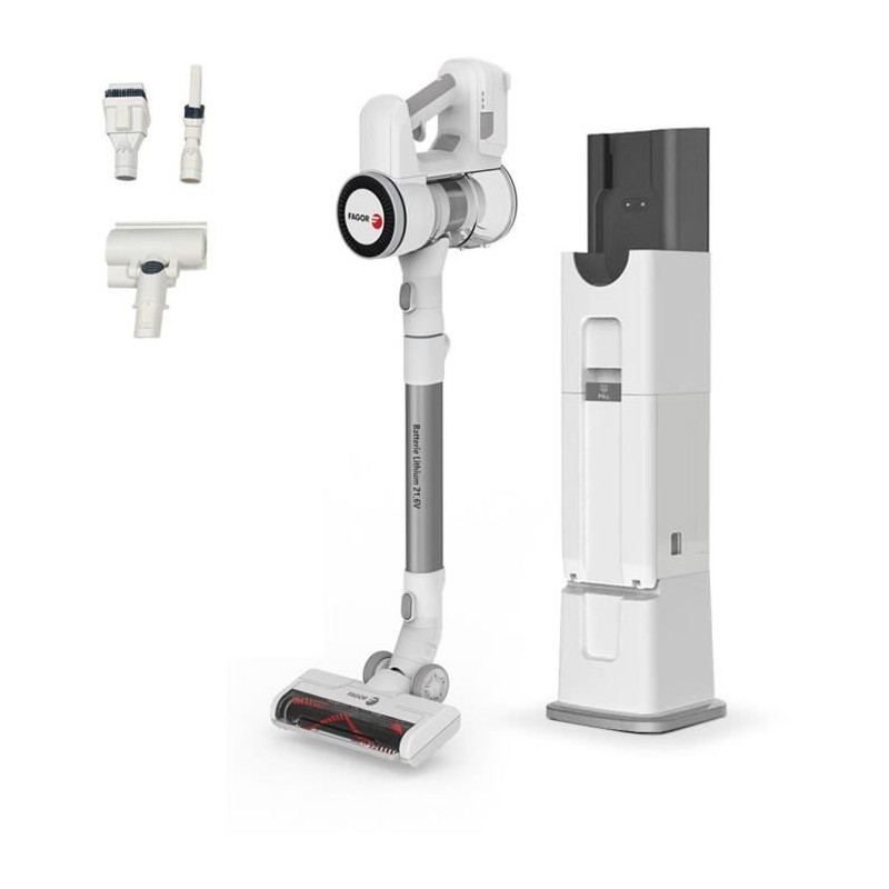 Aspirateur balai sans fil 2 en 1 - FAGOR - FG6415 - 300W - Avec base auto net...