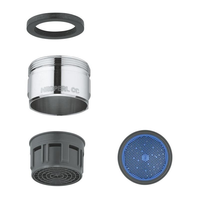 Mousseur - GROHE - Chromé 13927000 - Filetage externe - Aérateur classe C - 3...