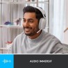 Casque - Sans fil - Logitech - Zone Vibe 100 - Bluetooth - Anti-parasite - Blanc