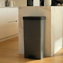 Poubelle de cuisine tri sélectif 70L - PICEA - Double compartiment vertical -...