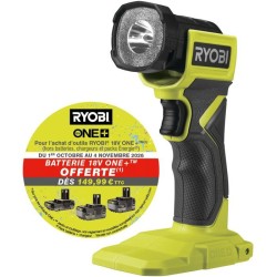 RYOBI - Lampe torche LED 18V ONE+ - tete orientable - 280 Lumens - RLF18-0