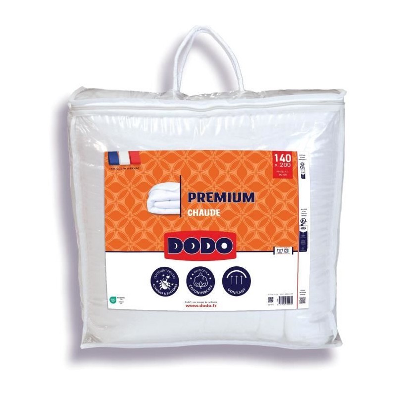 Couette Chaude 250 gr/m² - DODO - Premium - 140 x 200 cm - Blanc