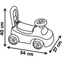 Smoby - Porteur enfant 2 en 1 - Auto Rose - Coffre sous la selle + klaxon - D...