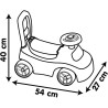 Smoby - Porteur enfant 2 en 1 - Auto Rose - Coffre sous la selle + klaxon - D...
