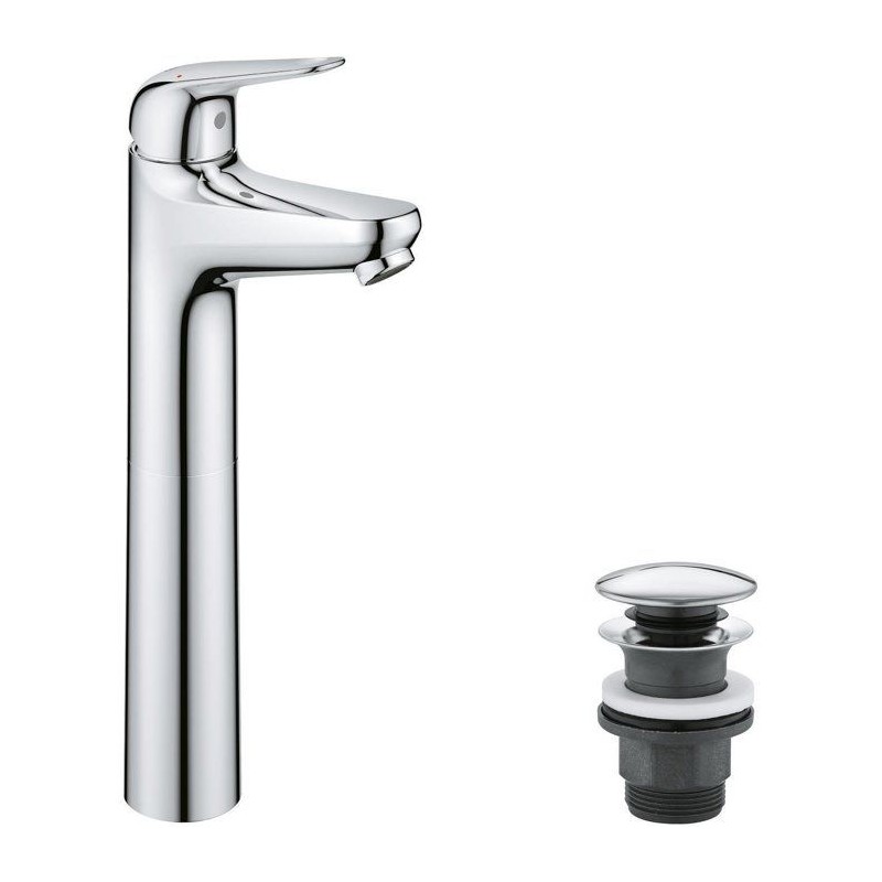Mitigeur monocommande vasque a poser - GROHE Swift - 24331001 - Chromé - Tail...